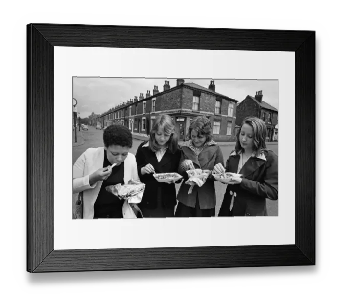 Framed Print : General views of people in Salford, Manchester, 16th July 1974