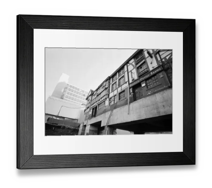 Framed Print : Manchesters oldest building, the Shambles, is rising to new heights Framed Print : Manchesters oldest building, the Shambles, is rising to new heights