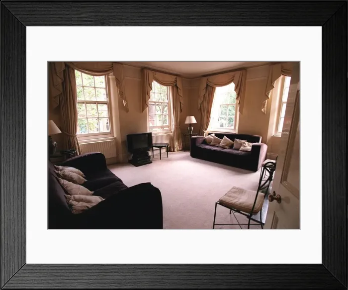 Framed Print : Coleherne Court Flat August 1998 Lounge Living Room of former Flat once lived in by Framed Print : Coleherne Court Flat August 1998 Lounge Living Room of former Flat once lived in by