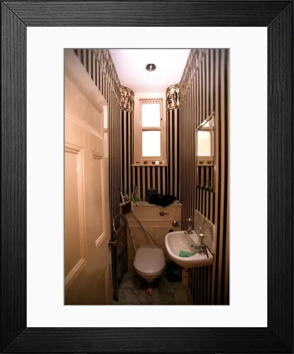 Framed Print : Coleherne Court Flat August 1998 Lavatory Toilet of former Flat once lived in by Princess Framed Print : Coleherne Court Flat August 1998 Lavatory Toilet of former Flat once lived in by Princess