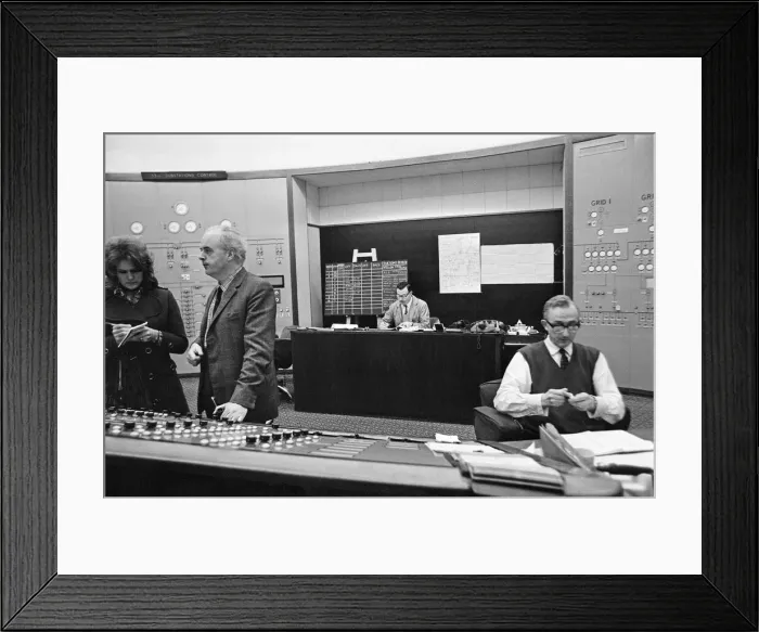 Framed Print : Manchester and Area electricity control room where all the power cut decisions are taken Framed Print : Manchester and Area electricity control room where all the power cut decisions are taken