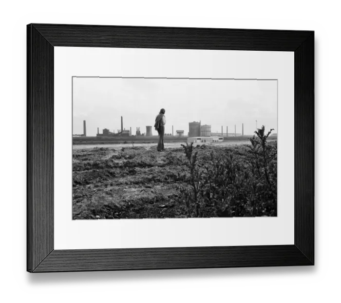 Framed Print : The only possible hope for Irlam, a new industrial development scheme stands idle