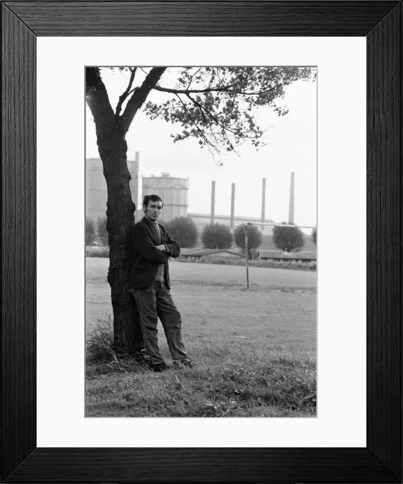 Framed Print : Councillor Jim Hudson, pictured in the shadow of the Irlam Steel works. 23rd June 1972