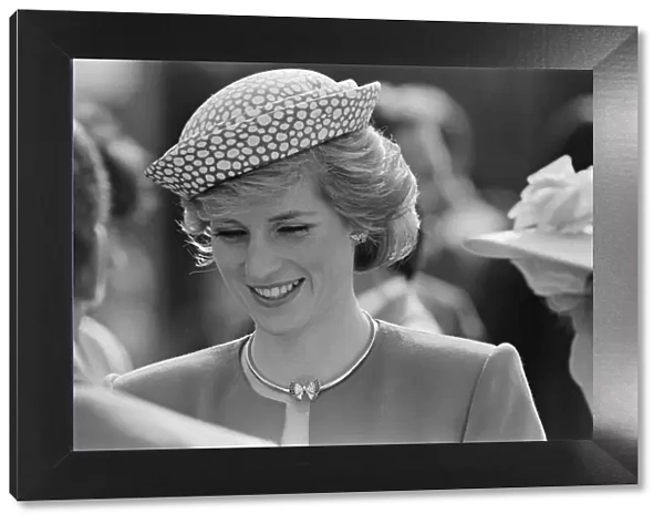 HRH Princess Diana, The Princess of Wales, on her tour of Japan