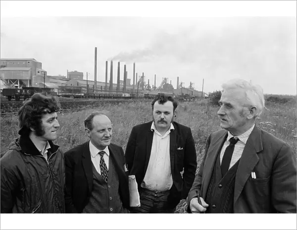 Irlam Steel works. Left to right, Eric Teal, 33, Jack Hughes, 53, Stuart Johnson, 24