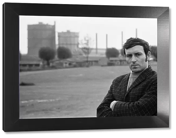 Councillor Jim Hudson, pictured in the shadow of the Irlam Steel works. 23rd June 1972