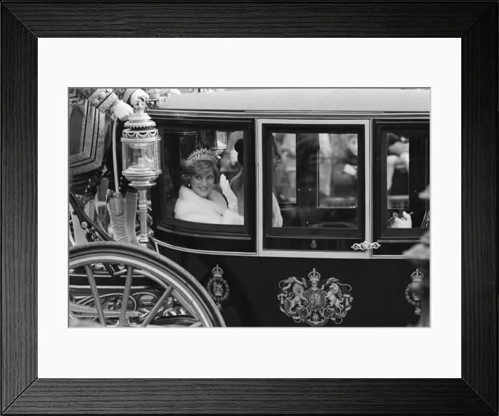 Framed Print : HRH Princess Diana, The Princess of Wales, attends the State Opening of Parliament Framed Print : HRH Princess Diana, The Princess of Wales, attends the State Opening of Parliament