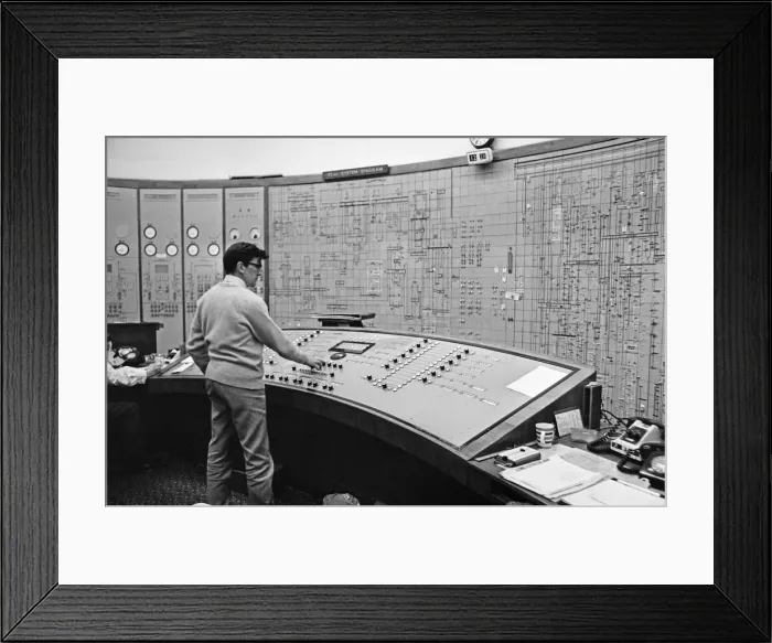 Framed Print : Manchester and Area electricity control room where all the power cut decisions are taken Framed Print : Manchester and Area electricity control room where all the power cut decisions are taken