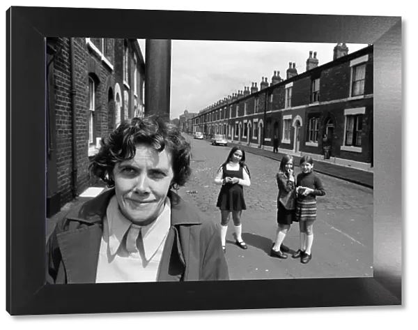 General views of people in Salford, Manchester, 16th July 1974
