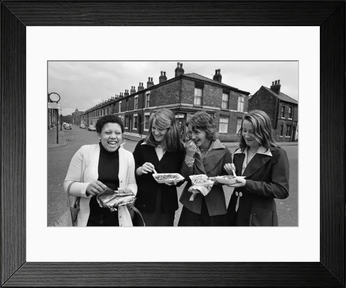 Framed Print : General views of people in Salford, Manchester, 16th July 1974