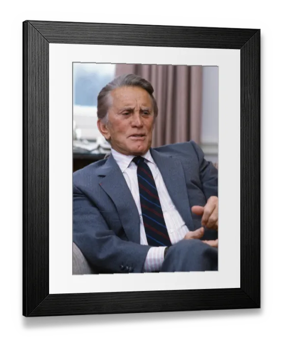 Framed Print : Kirk Douglas, who is appearing in the film Tough Guys'. April 1987