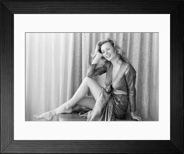 Framed Print : Genevieve Gilles, french actress and model, shot to international stardom after her first Framed Print : Genevieve Gilles, french actress and model, shot to international stardom after her first
