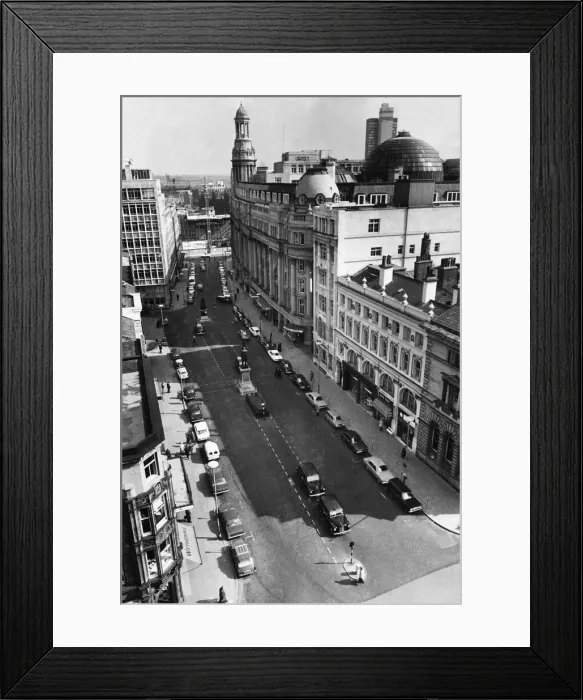 Framed Print : Aerial view of St Anns Square in Central Manchester. 8th May 1972 Framed Print : Aerial view of St Anns Square in Central Manchester. 8th May 1972