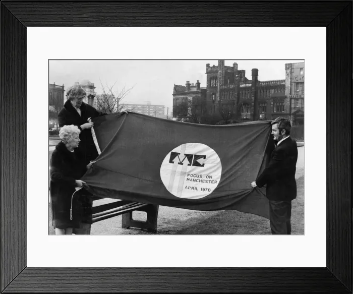 Framed Print : Preparations under way for the upcoming Focus On Manchester'festival in April