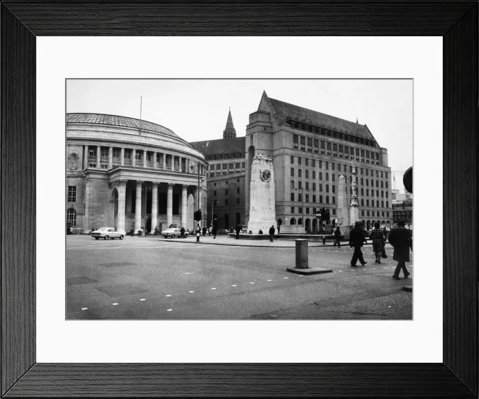 Framed Print : General view of St Peters Square in Central Manchester. 26th February 1974 Framed Print : General view of St Peters Square in Central Manchester. 26th February 1974