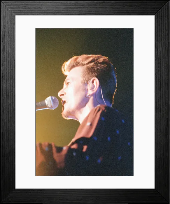 Framed Print : David Bowie in Concert, The Earthling World Tour, pictured at Rock City, Nottingham Framed Print : David Bowie in Concert, The Earthling World Tour, pictured at Rock City, Nottingham