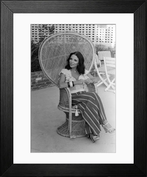 Framed Print : Actress Joan Collins has moved back to Hollywood. She has bought a luxurious home in Framed Print : Actress Joan Collins has moved back to Hollywood. She has bought a luxurious home in
