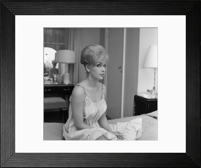 Framed Print : Stella Stevens, American film, television, and stage actress, pictured in her hotel suite Framed Print : Stella Stevens, American film, television, and stage actress, pictured in her hotel suite