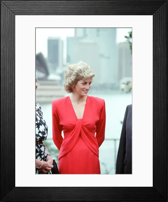 Framed Print : HRH Princess Diana, The Princess of Wales during her tour of Australia in 1988