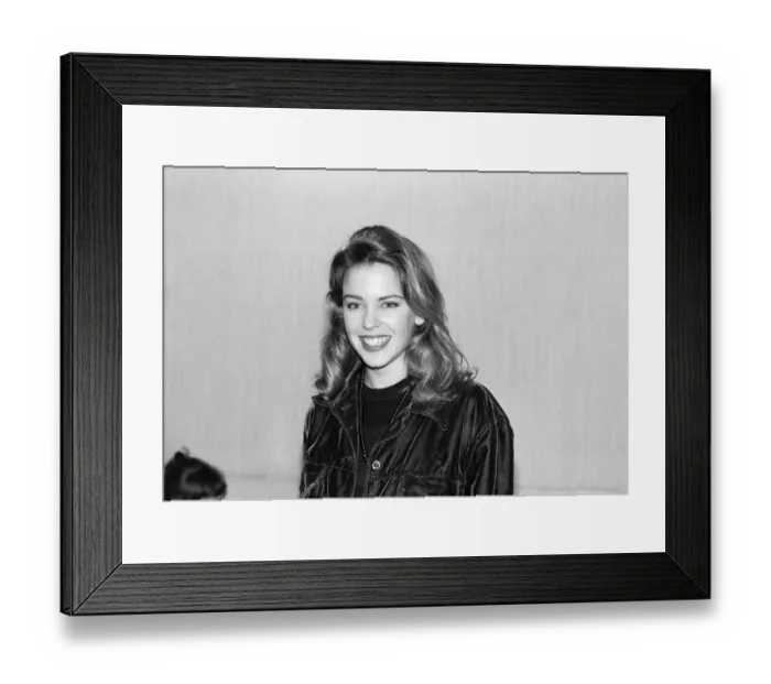 Framed Print : Kylie Minogue pictured before appearing in concert at the Ritzy nightclub in Hurst Street