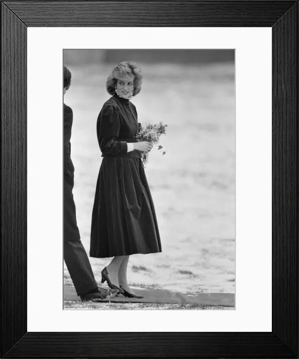 Framed Print : HRH Princess Diana, The Princess of Wales and her husband HRH Prince Charles