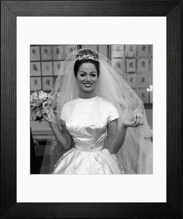 Framed Print : The wedding of Jackie Collins and Wallace Austin at Grosvenor House. 13th December 1960 Framed Print : The wedding of Jackie Collins and Wallace Austin at Grosvenor House. 13th December 1960