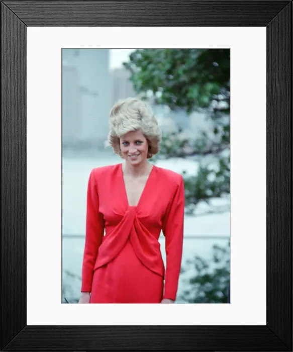 Framed Print : HRH Princess Diana, The Princess of Wales during her tour of Australia in 1988