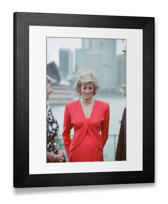 Framed Print : HRH Princess Diana, The Princess of Wales during her tour of Australia in 1988