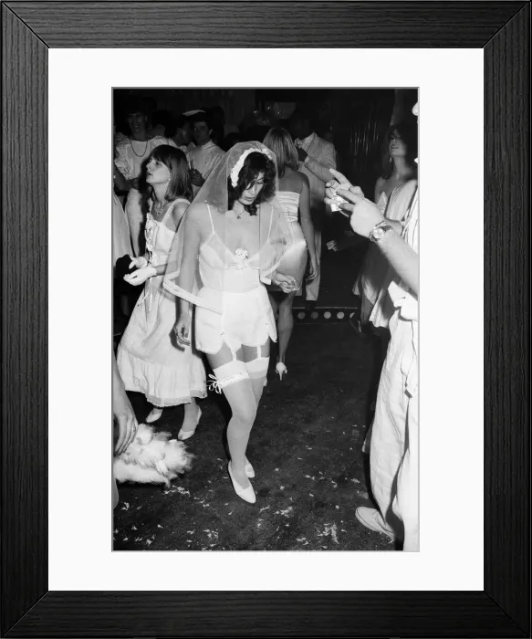 Framed Print : Ebony White Ball at the Embassy Club. December 1981 Framed Print : Ebony White Ball at the Embassy Club. December 1981