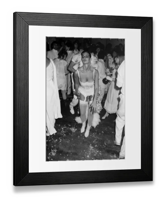 Framed Print : Ebony White Ball at the Embassy Club. December 1981 Framed Print : Ebony White Ball at the Embassy Club. December 1981
