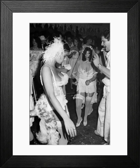 Framed Print : Ebony White Ball at the Embassy Club. December 1981 Framed Print : Ebony White Ball at the Embassy Club. December 1981