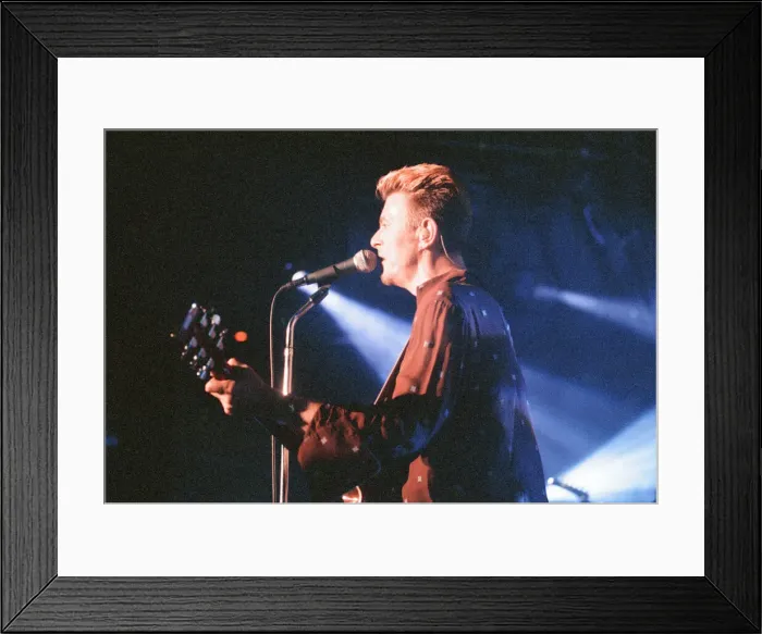 Framed Print : David Bowie in Concert, The Earthling World Tour, pictured at Rock City, Nottingham Framed Print : David Bowie in Concert, The Earthling World Tour, pictured at Rock City, Nottingham