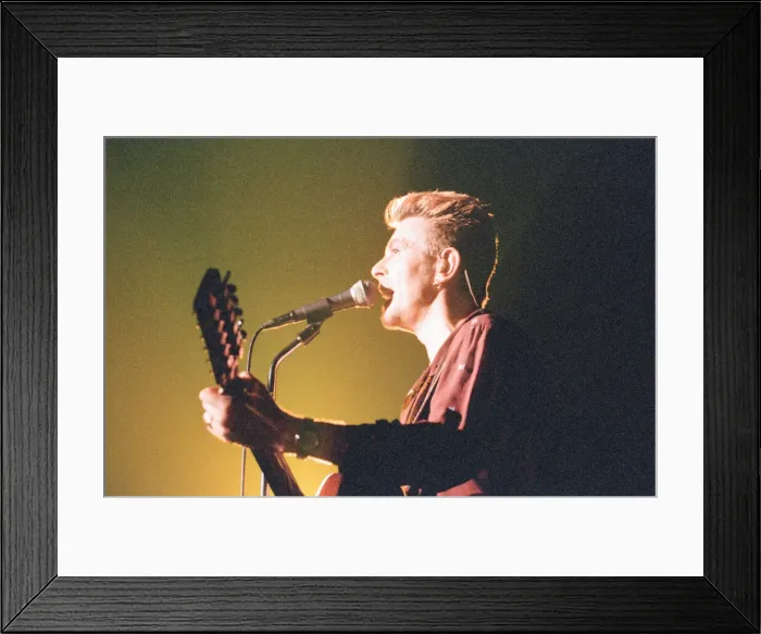 Framed Print : David Bowie in Concert, The Earthling World Tour, pictured at Rock City, Nottingham Framed Print : David Bowie in Concert, The Earthling World Tour, pictured at Rock City, Nottingham