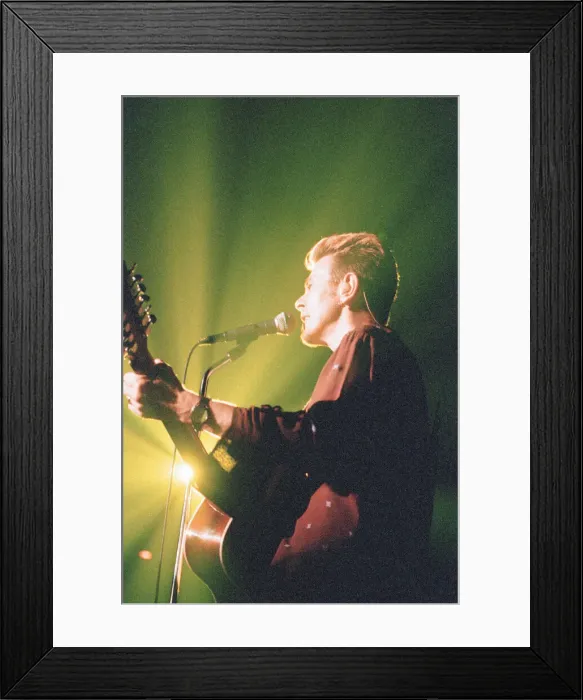 Framed Print : David Bowie in Concert, The Earthling World Tour, pictured at Rock City, Nottingham Framed Print : David Bowie in Concert, The Earthling World Tour, pictured at Rock City, Nottingham