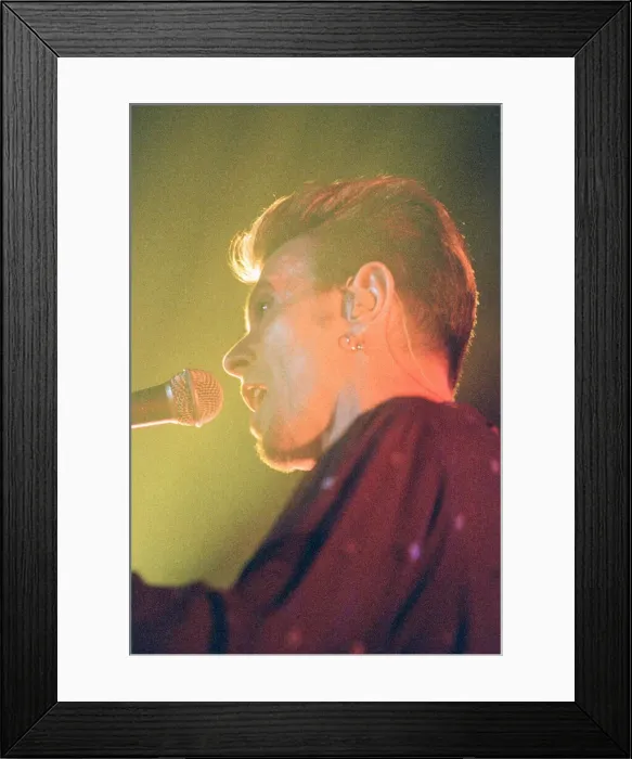 Framed Print : David Bowie in Concert, The Earthling World Tour, pictured at Rock City, Nottingham Framed Print : David Bowie in Concert, The Earthling World Tour, pictured at Rock City, Nottingham