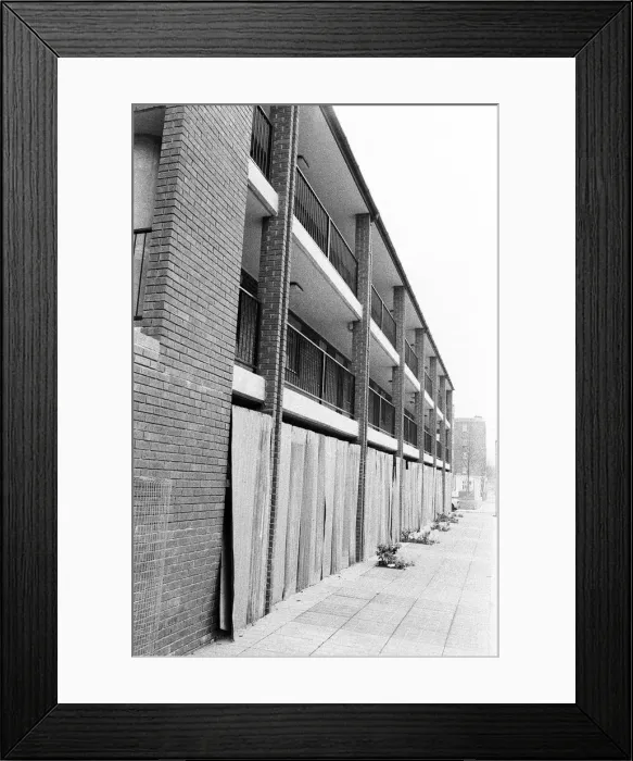 Framed Print : Cooper Close, Waterloo Road, a smart block of flats which was completed last April Framed Print : Cooper Close, Waterloo Road, a smart block of flats which was completed last April