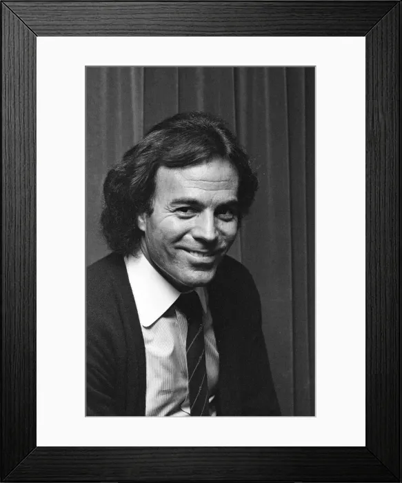 Framed Print : Singer Julio Iglesias. October 1982