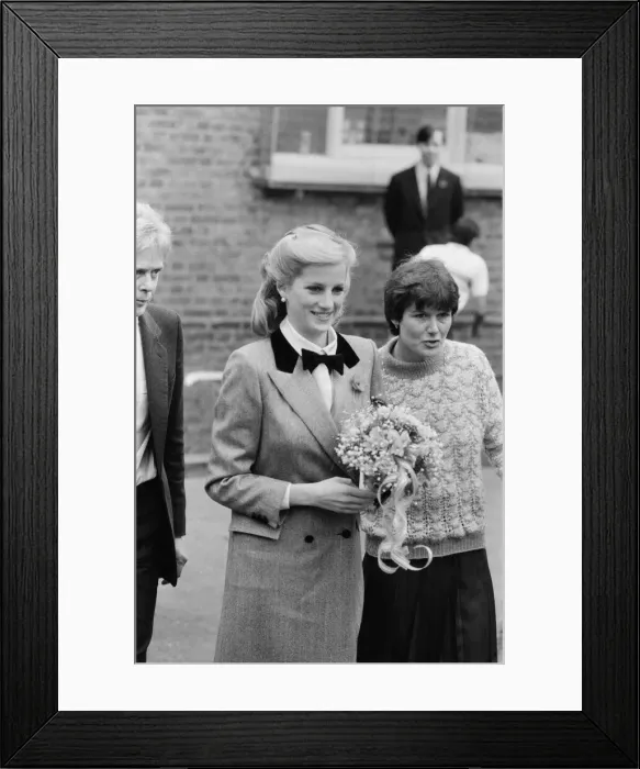 Framed Print : HRH Princess Diana, The Princess of Wales, visits Dr. Barnados home in East Ham, London Framed Print : HRH Princess Diana, The Princess of Wales, visits Dr. Barnados home in East Ham, London
