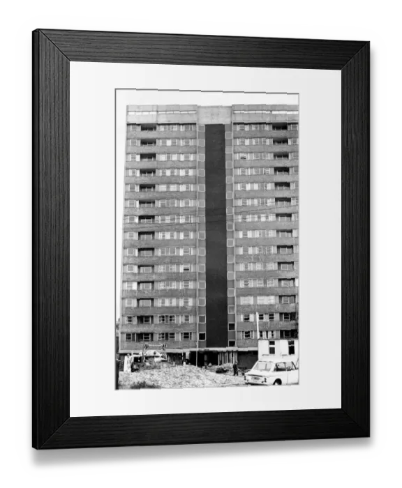 Framed Print : Mill House high rise flats at Spital Tongues in Newcastle 20 September 1967