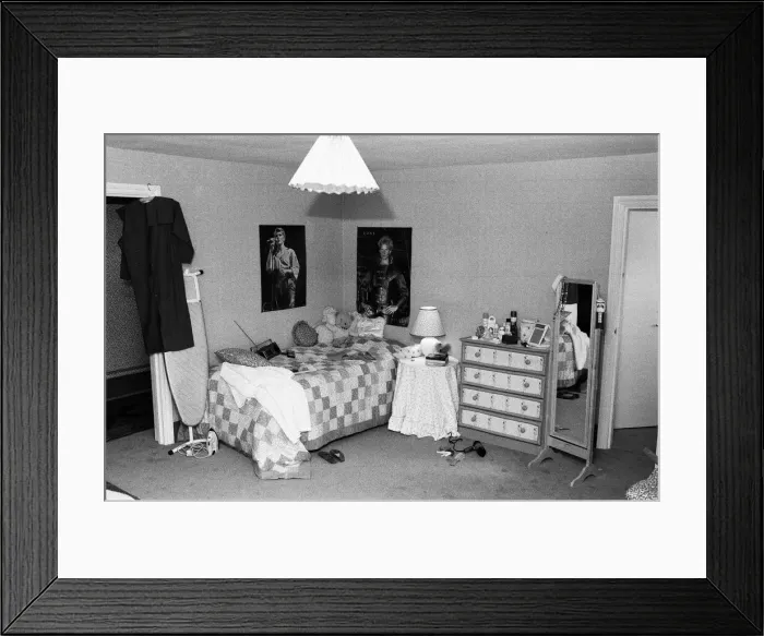 Framed Print : A modern young girls bedroom. 28th June 1984 Framed Print : A modern young girls bedroom. 28th June 1984