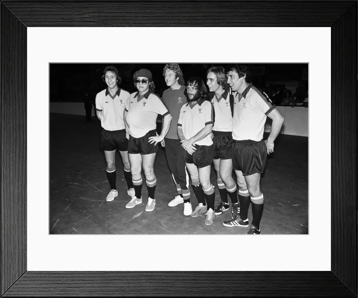 Framed Print : Elton John pictured in Wembley during a 5 a side football match Framed Print : Elton John pictured in Wembley during a 5 a side football match