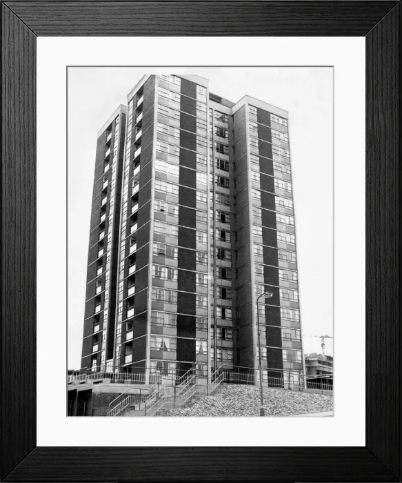 Framed Print : The high rise flats at Cruddas Park Housing Estate in Newcastle 22 June 1967 Framed Print : The high rise flats at Cruddas Park Housing Estate in Newcastle 22 June 1967