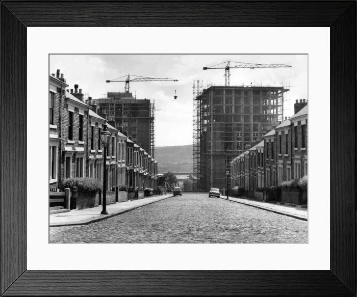 Framed Print : The past, present and the future, there is a new feature on the ever-changing skyline of Framed Print : The past, present and the future, there is a new feature on the ever-changing skyline of