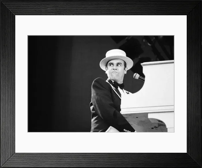 Framed Print : Summer of 84'Elton John concert at Wembley Stadium