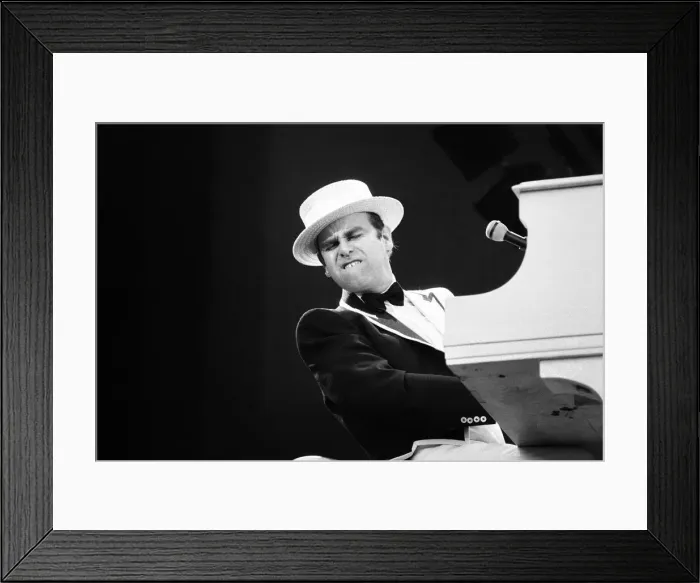 Framed Print : Summer of 84'Elton John concert at Wembley Stadium