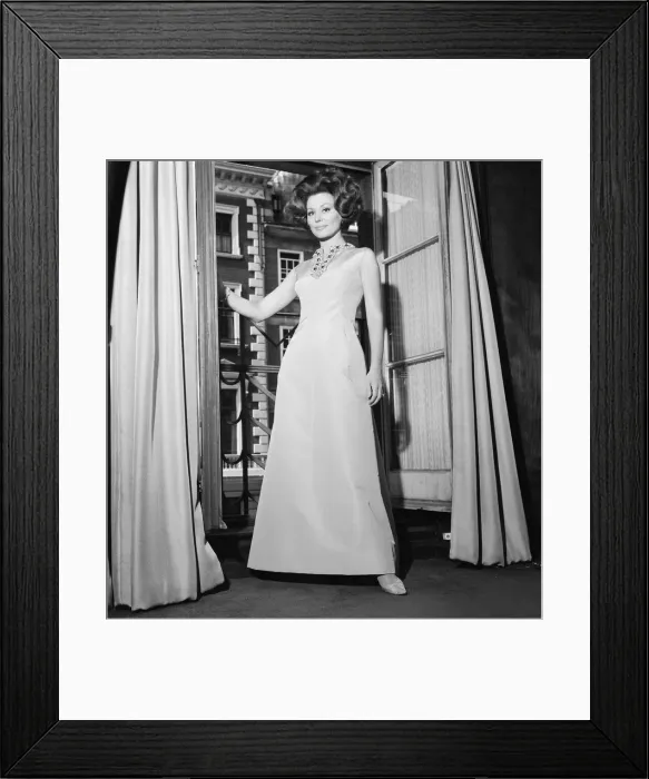 Framed Print : Irina Demick, french actress, in the UK for premiere of new film