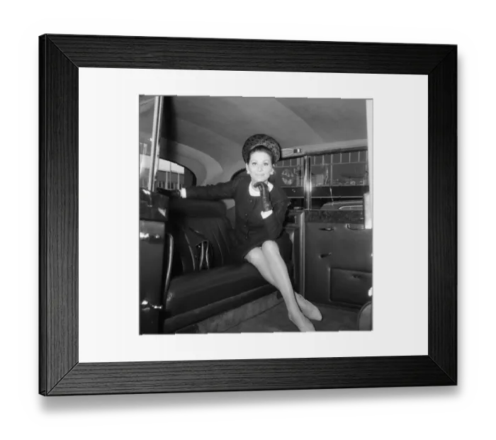 Framed Print : Irina Demick, french actress, in the UK for premiere of new film