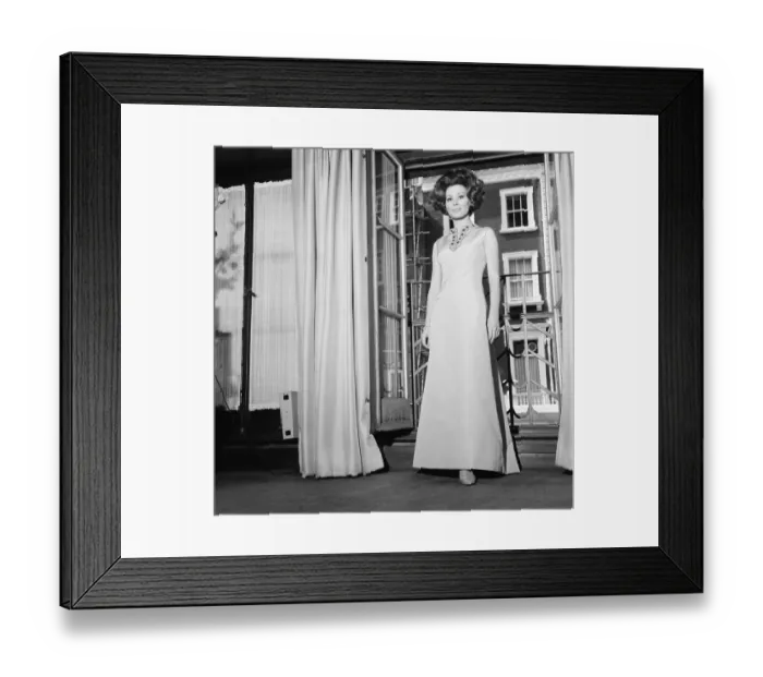 Framed Print : Irina Demick, french actress, in the UK for premiere of new film