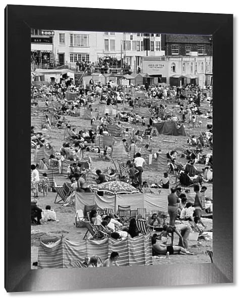 Beach scenes in Thanet, Kent. 25th August 1974