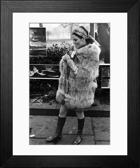 Framed Print : Joan Collins on the set of her new film Subterfuge'. 4th February 1968 Framed Print : Joan Collins on the set of her new film Subterfuge'. 4th February 1968